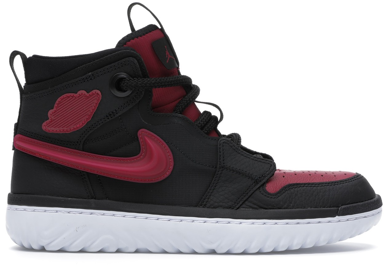 Jordan 1 High React Black Noble Red