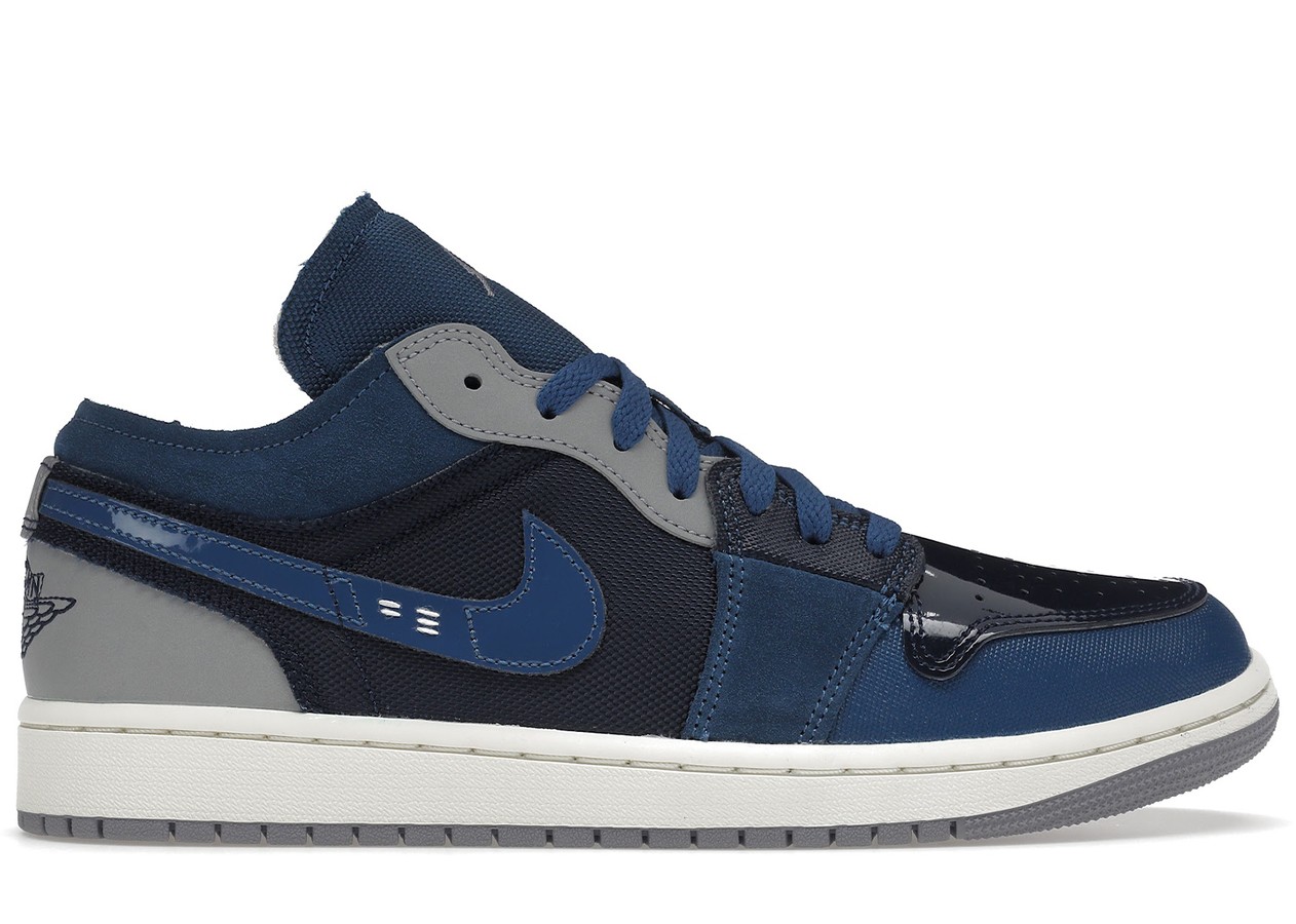 Jordan 1 Low SE Craft Obsidian French Blue Ashen Slate White