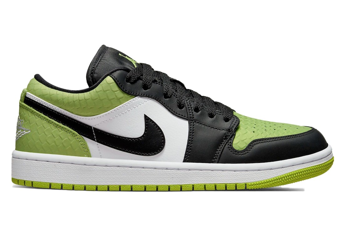 Jordan 1 Low Snakeskin Vivid Green (W)