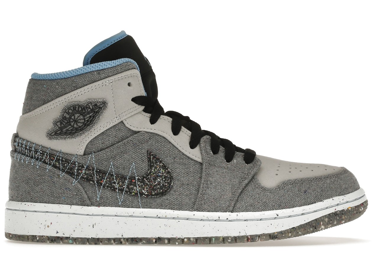 Jordan 1 Mid Crater Grey University Blue