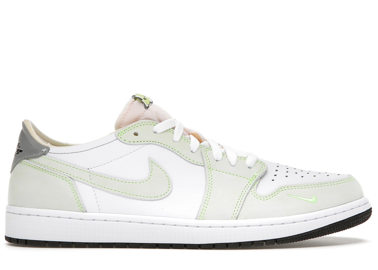 Jordan 1 Retro Low White Ghost Green Black