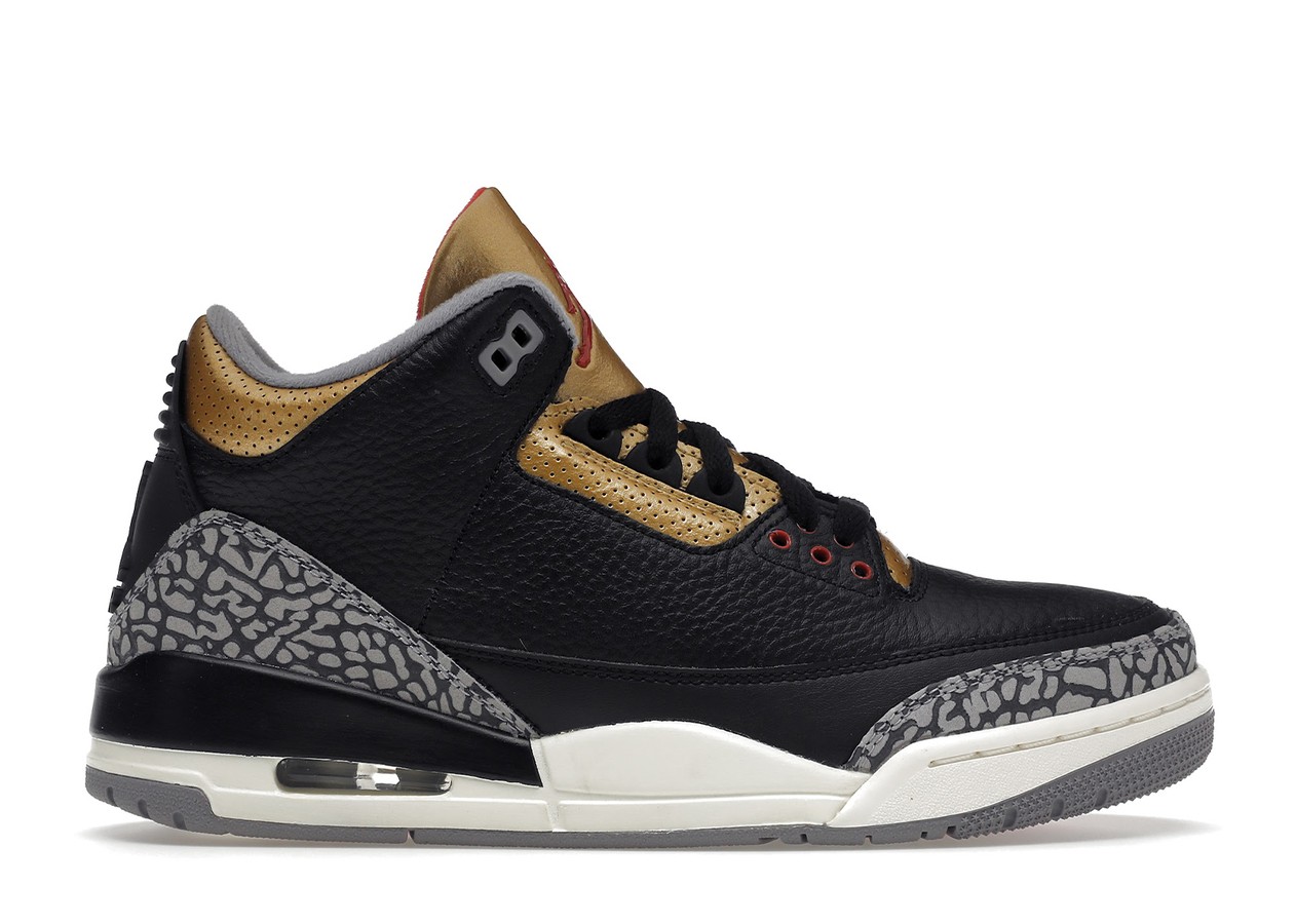 Jordan 3 Retro Black Cement Gold (W)