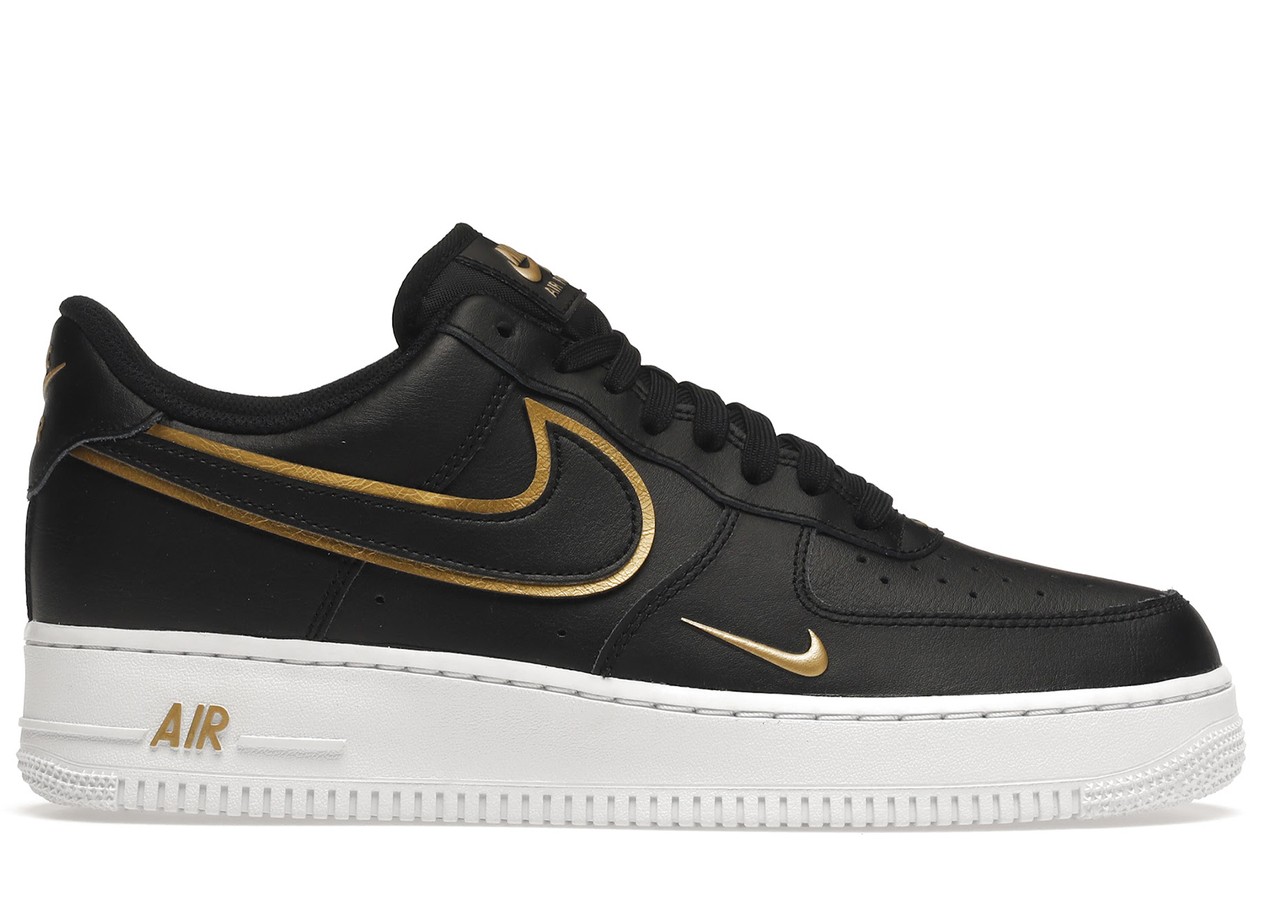 Nike Air Force 1 Low '07 Black Metalic Gold