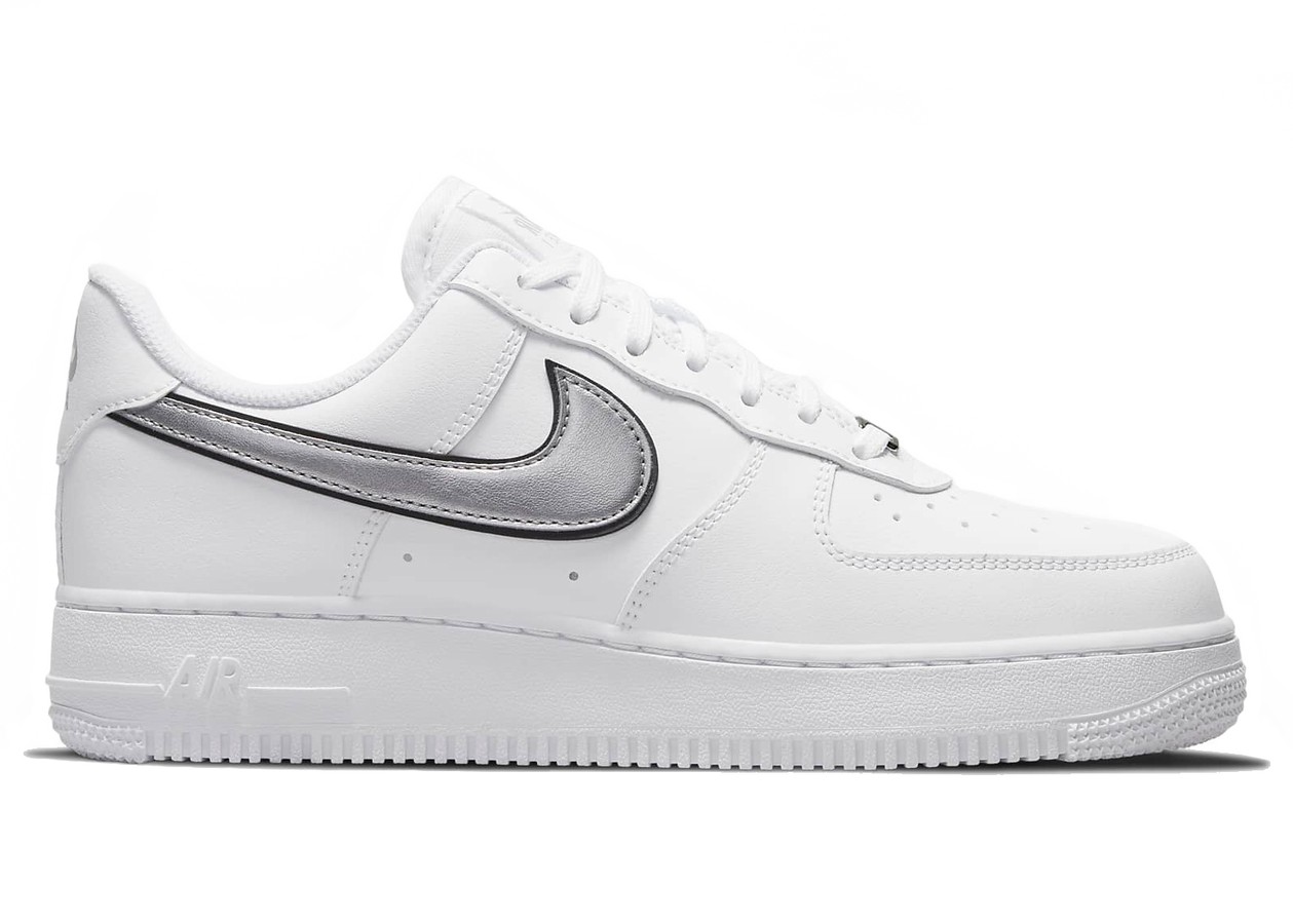 Nike Air Force 1 Low '07 Essential White Metallic Silver Black (W)