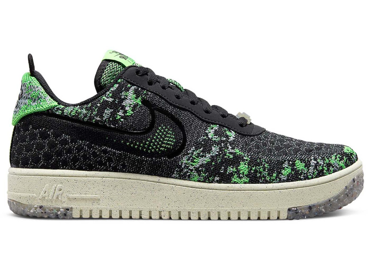 Nike Air Force 1 Low Crater Flyknit Black Volt