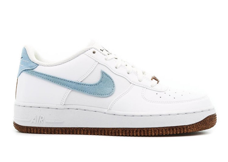 Nike Air Force 1 Low LV8 Indigo Canvas Cork White (GS)