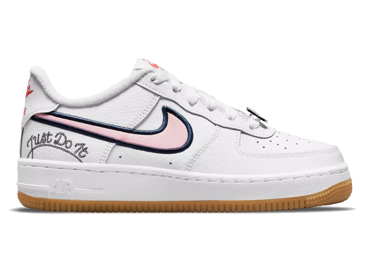 Nike Air Force 1 Low LV8 Just Do It White Pink Glaze (GS)