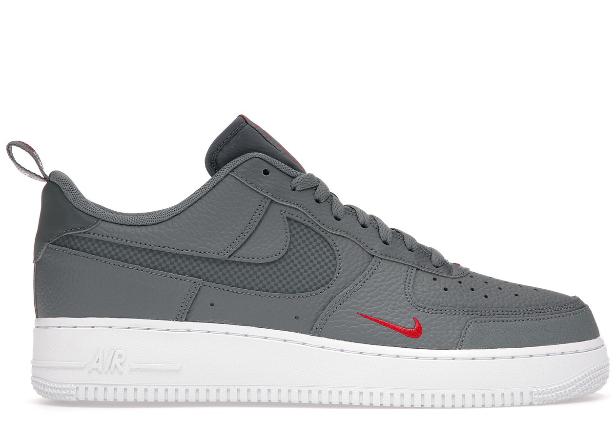 Nike Air Force 1 Low LV8 Smoke Grey Red Reflective Swoosh