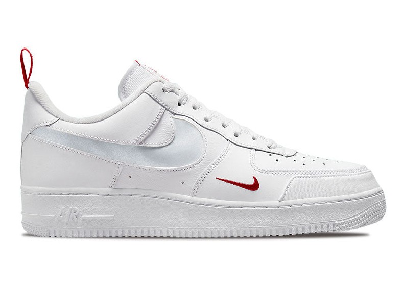 Nike Air Force 1 Low Reflective Swoosh White University Red