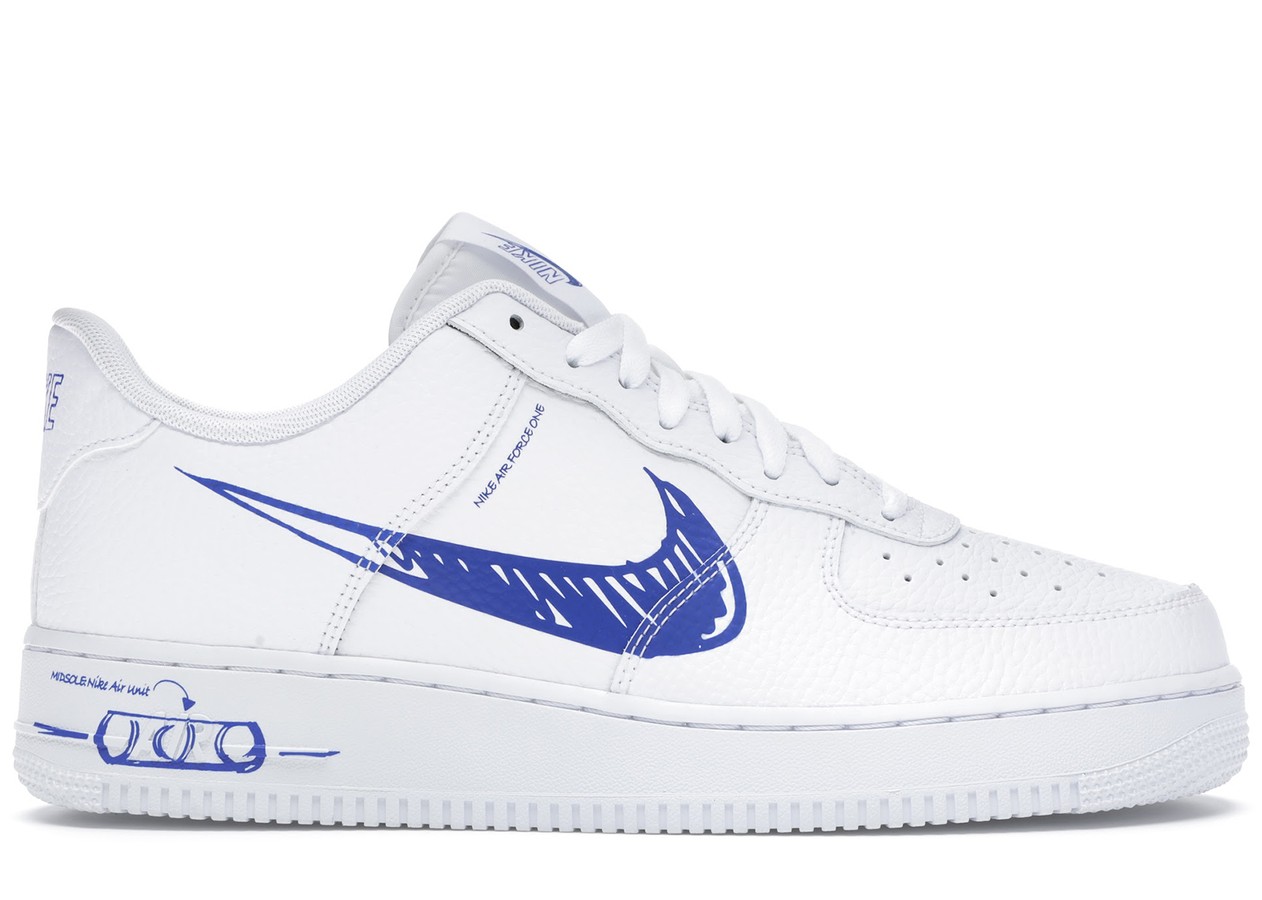 Nike Air Force 1 Low Sketch White Royal