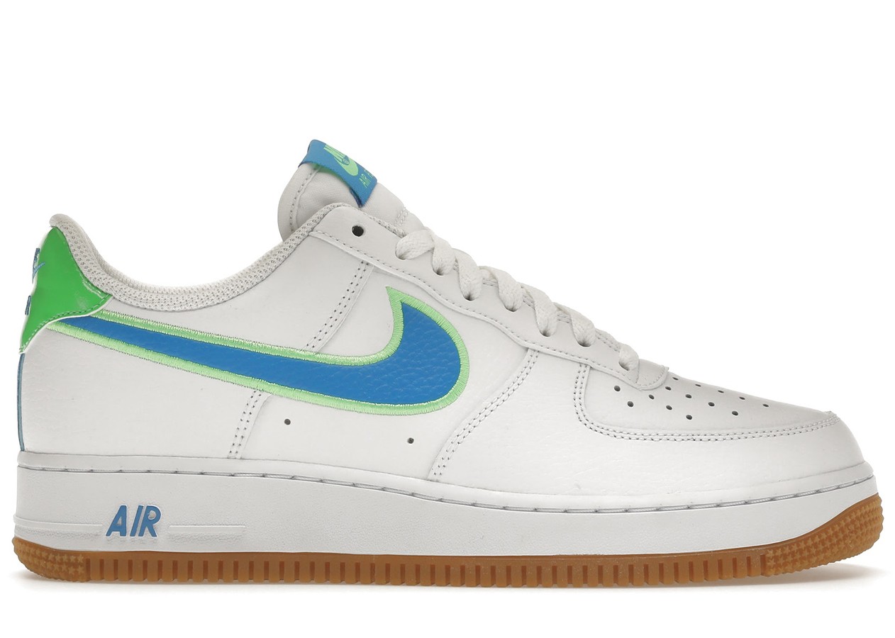 Nike Air Force 1 Low White Poison Green Photo Blue Gum