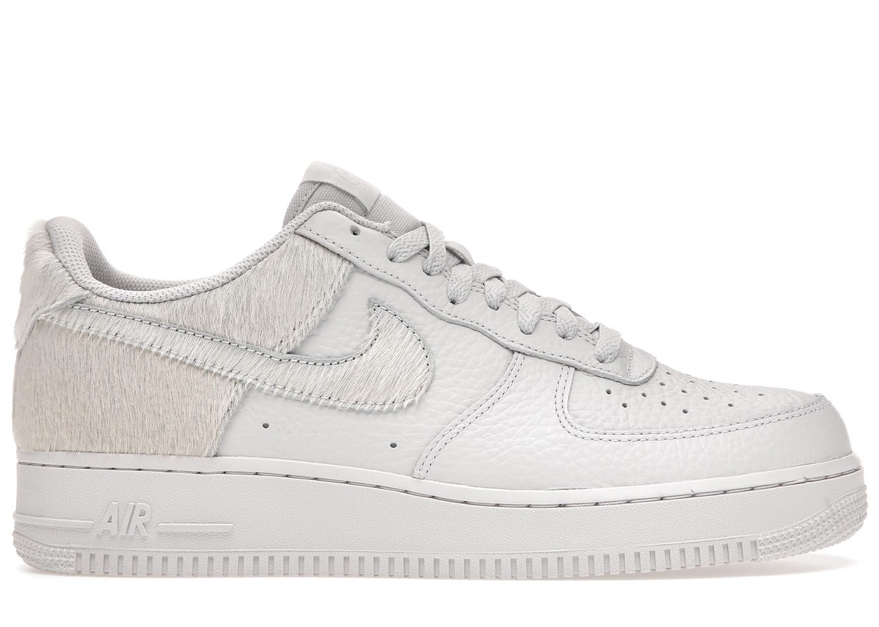 Nike Air Force 1 Low White Pony Hair Heel