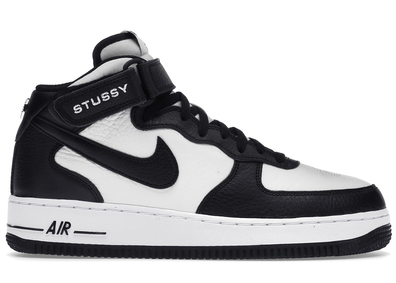 Nike Air Force 1 Mid Stussy Light Bone Black