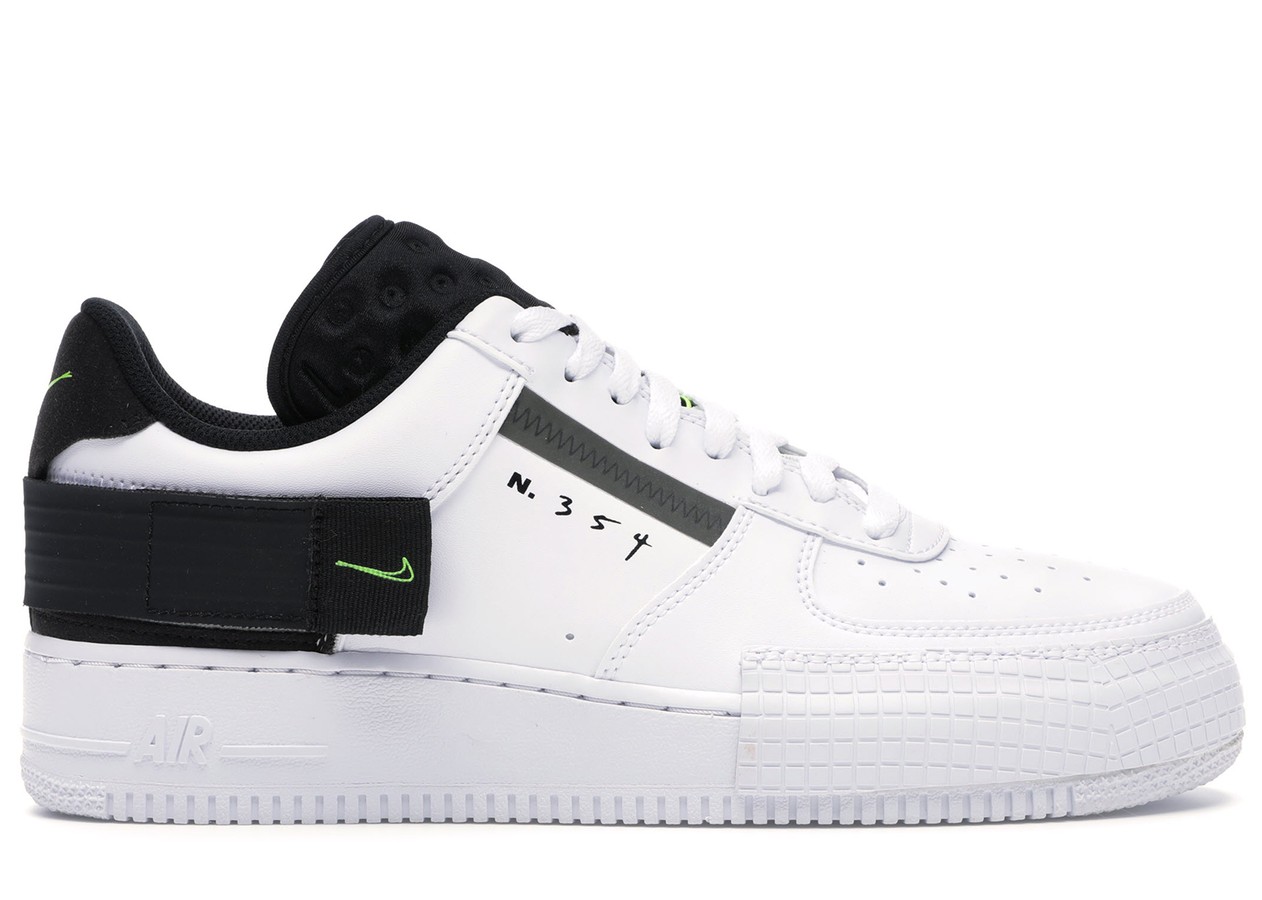 Nike Air Force 1 Type White Black Volt