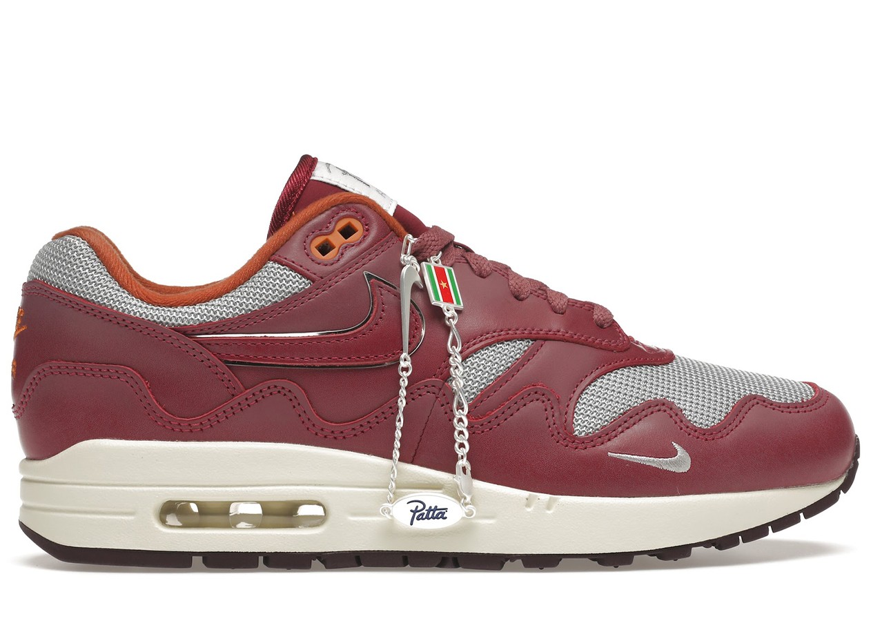 Nike Air Max 1 Patta Waves Rush Maroon (with Bracelet)