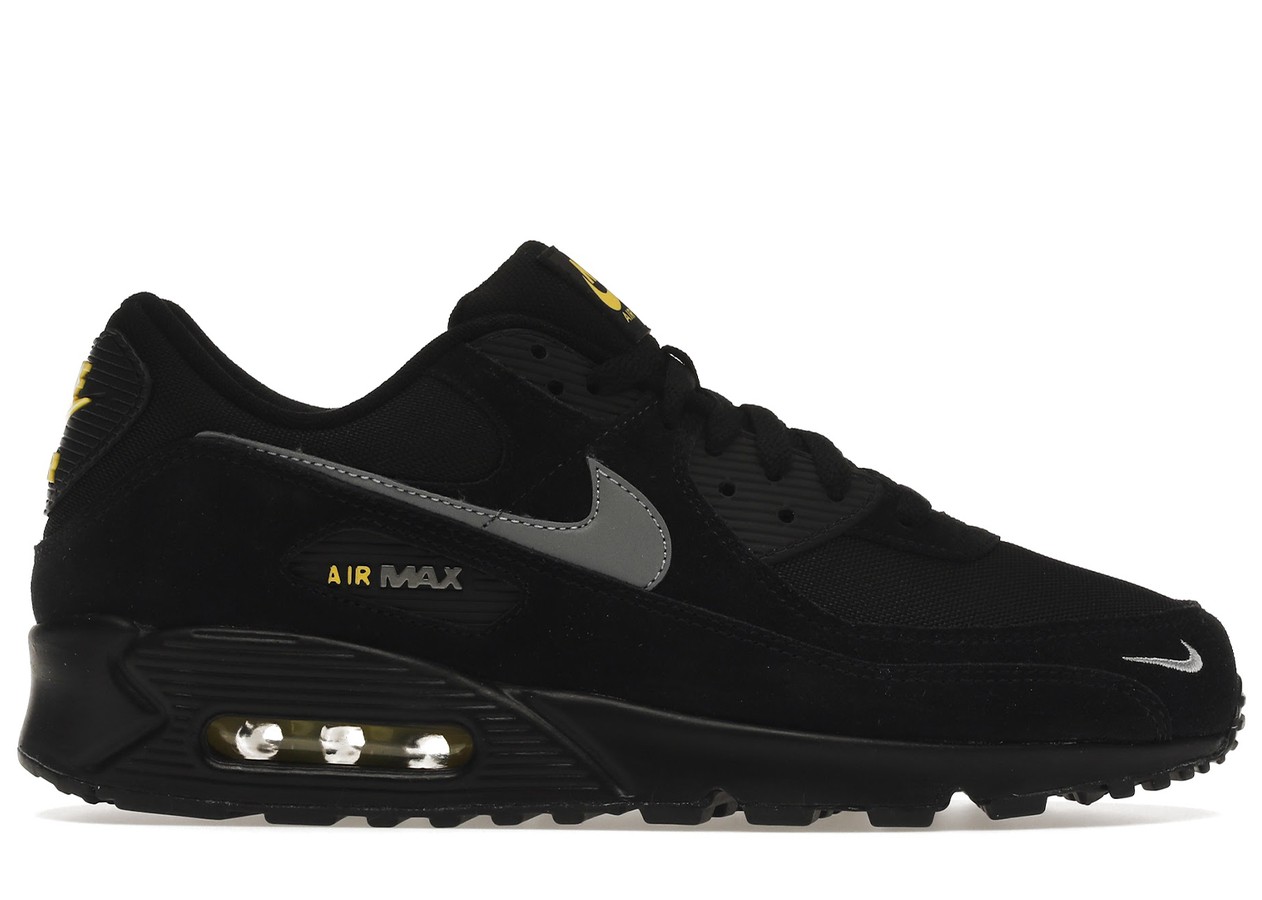 Nike Air Max 90 Black Yellow Strike Metallic Cool Grey