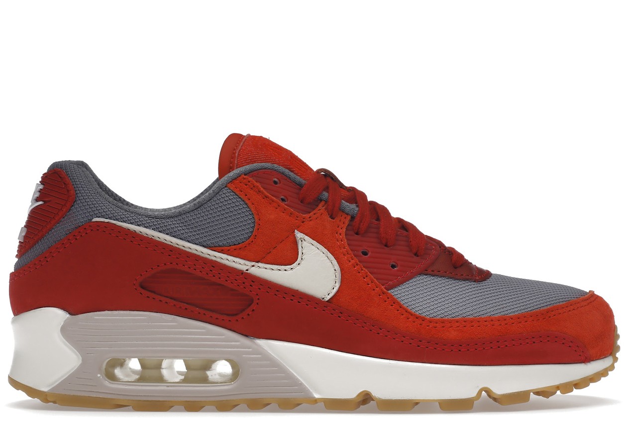 Nike Air Max 90 Premium Gym Red Smoke Grey Gum