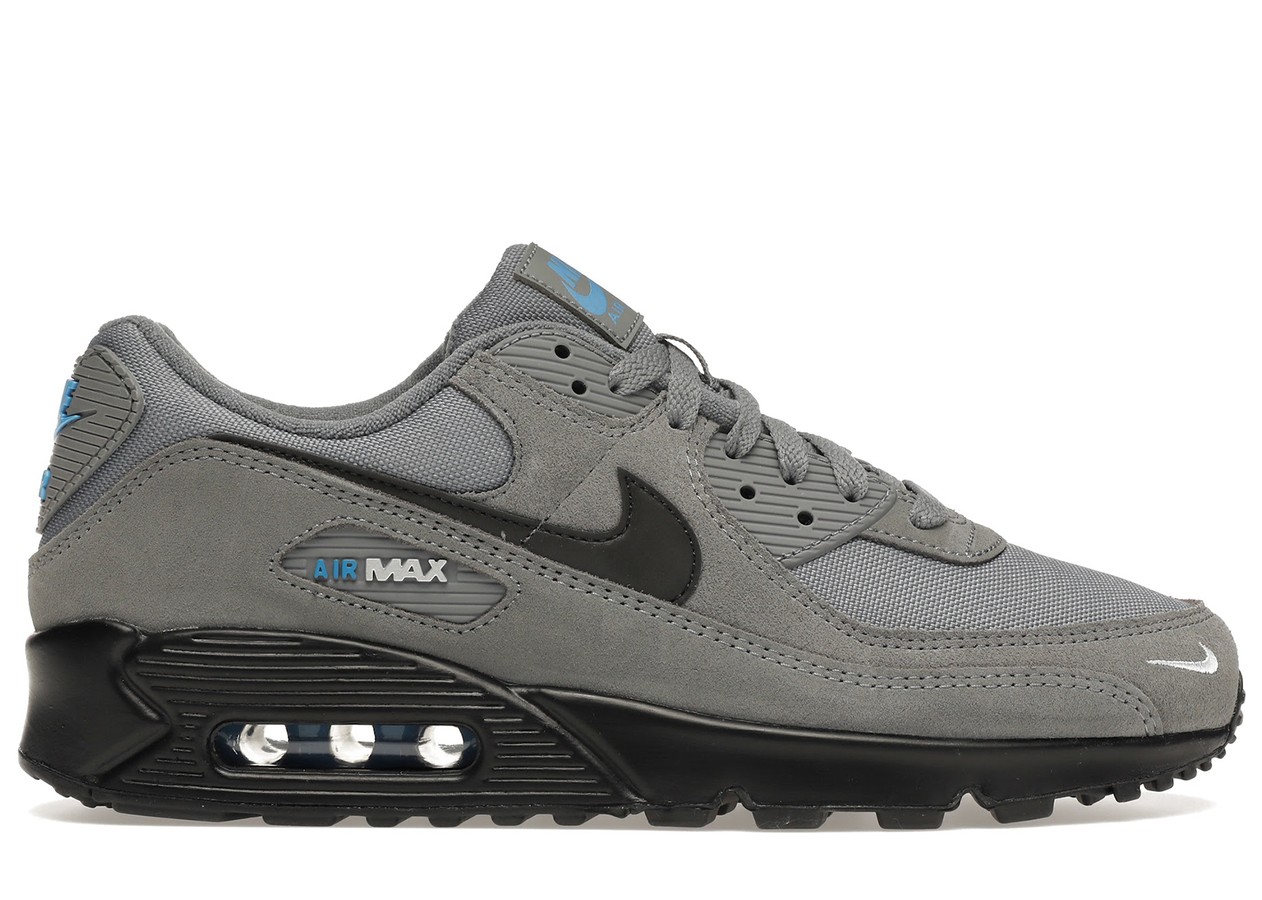 Nike Air Max 90 Smoke Grey Light Photo Blue Metallic Silver Black