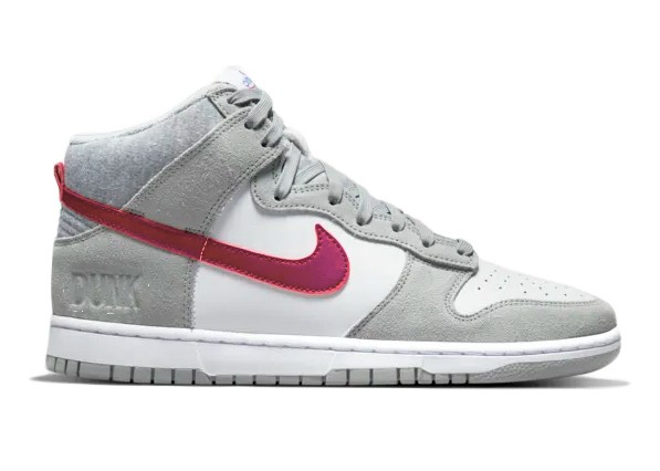 Nike Dunk High Light Smoke Grey Gym Red