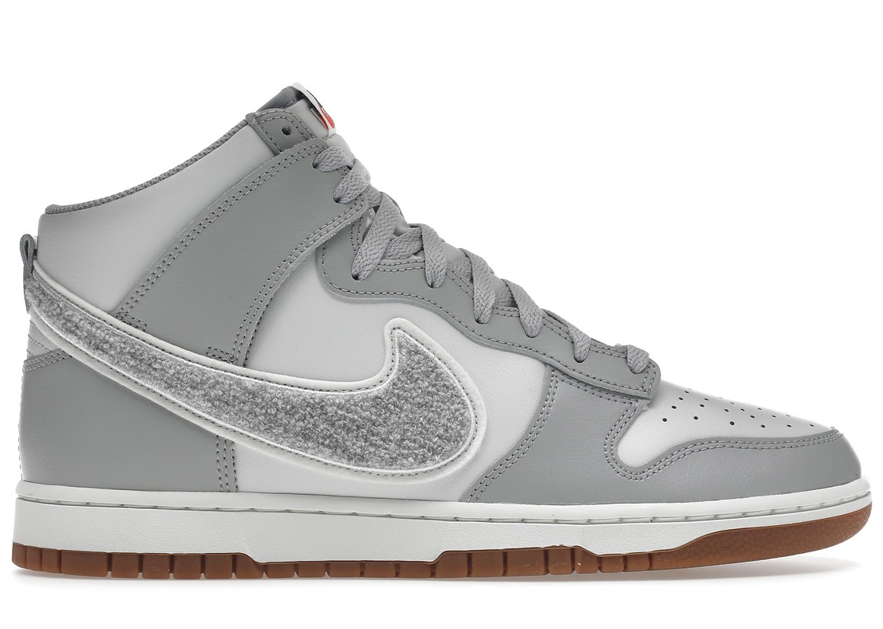 Nike Dunk High University Chenille Swoosh Light Smoke Grey