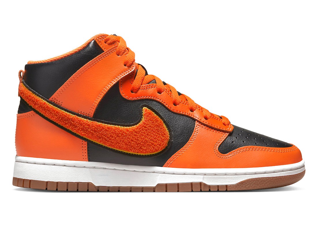 Nike Dunk High University Chenille Swoosh Safty Orange