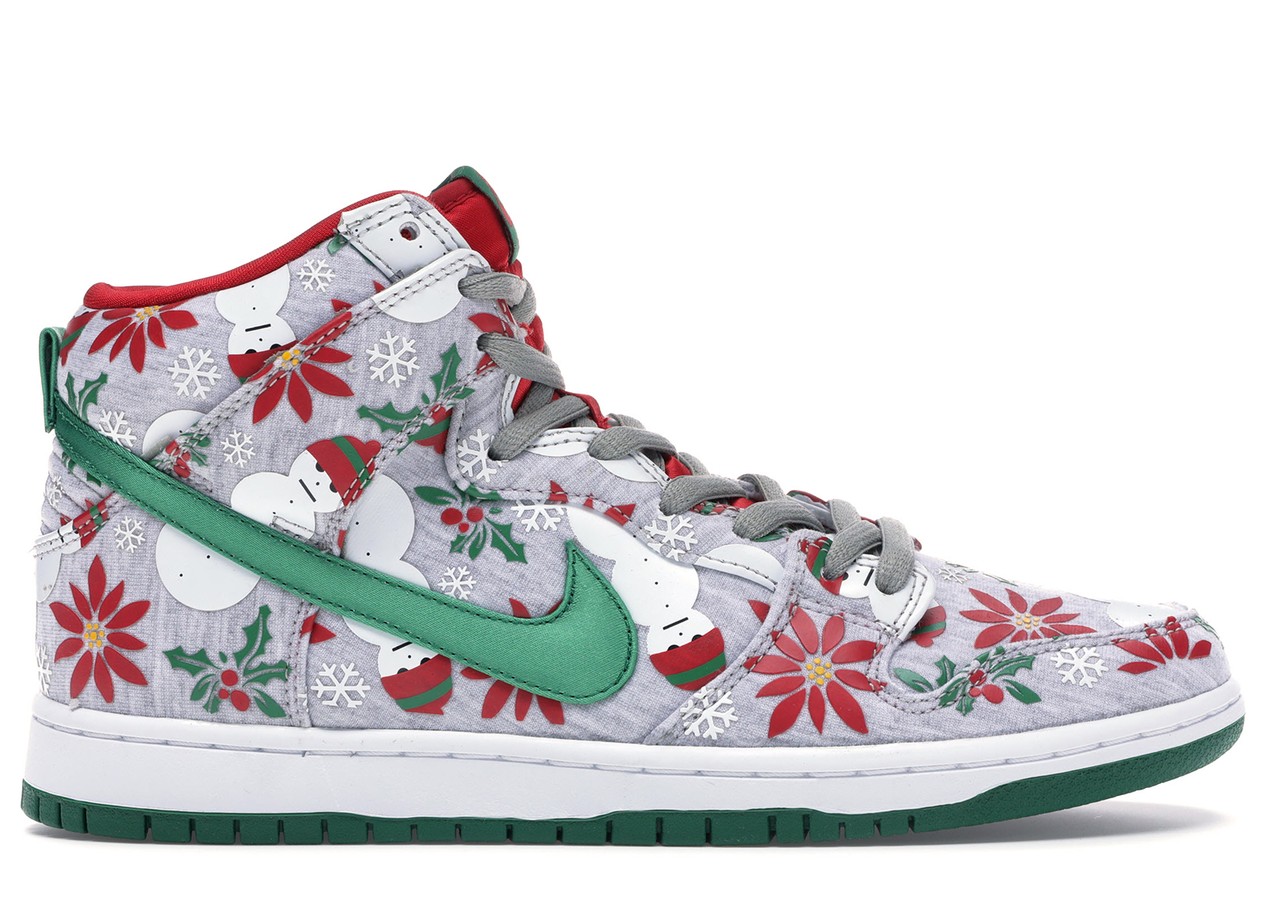 Nike SB Dunk High Concepts Ugly Christmas Sweater Grey