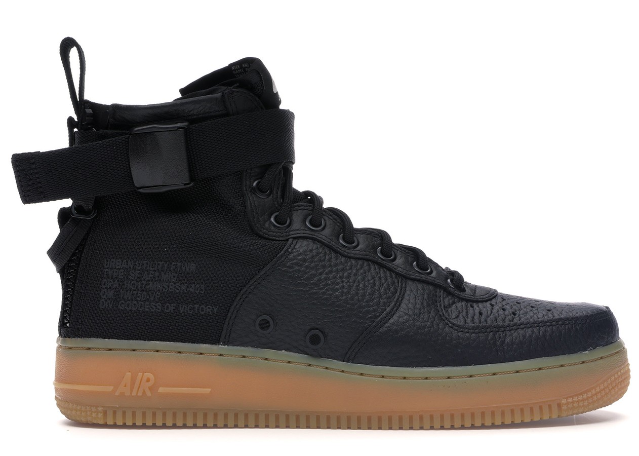 Nike SF Air Force 1 Mid Black Gum